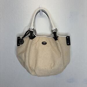 Tous Tote Canvas And Leather handles Large handbag, Multiple interior pockets.